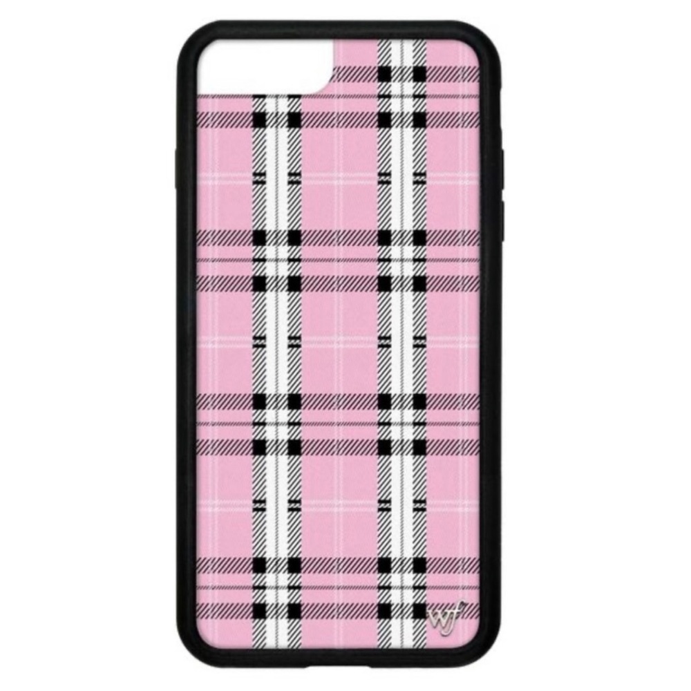 Wildflower Limited Edition Light Pink Plaid Tartan iPhone Plus Case 6+ 7+ 8+ NWT